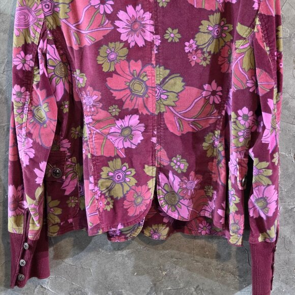 Purple Pink Floral Blazer by A Line - Picture 2 of 3